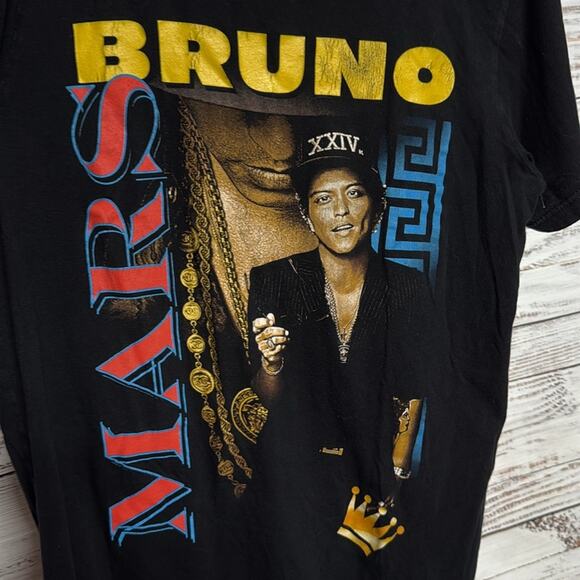 Bruno Mars 24K Magic Tour 2018 Graphic Black T-Shirt Large - Picture 2 of 12
